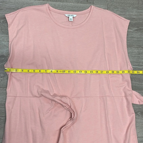 Nine West Knot Front Mini T-shirt Dress Pink XXL - Picture 8 of 15
